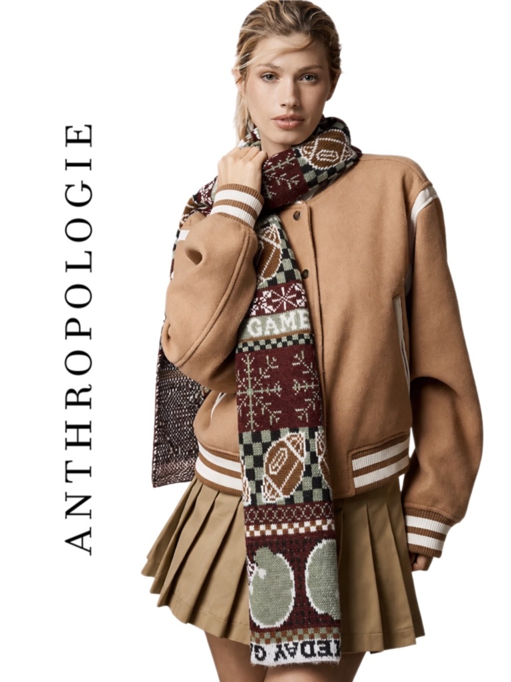 Anthropologie Mariel Scarf: FOOTBALL Icon Edition